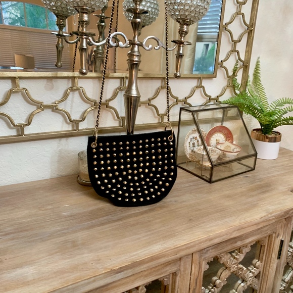 Rebecca Minkoff Suede Studded in Gold Purse - Picture 2 of 4